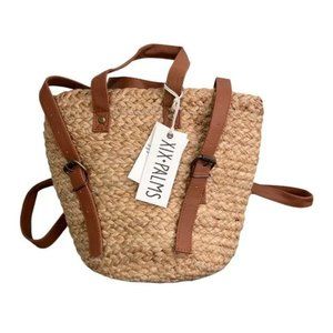 Beachly XIX Palms Shorebreak Woven Jute Backpack Bag Picnic Cooler NWT